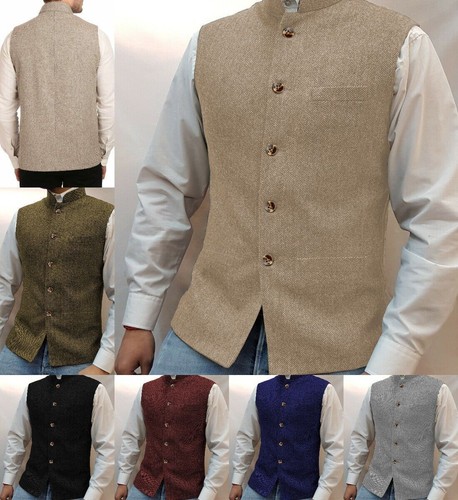 Men mock neck vest - vest, standup