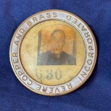 Vtg Revere Copper Brass Incorporated Emplyee Badge #630 Pin
