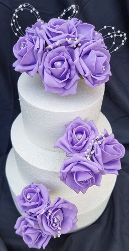 Cake topper set handmade lilac - handmade,