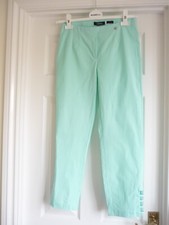 Robell Lena 09 7/8 ankle grazers Cut Out Detail Aqua Slim Fit Size UK 12/EUR 38