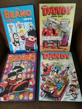 Beano & Dandy Annuals 1999 to 2003 Hardback Books x 4 Very Good Condition