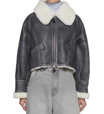 Shoreditch Ski Club Grey Shearling £1500 Jacket, New, Size 10 Uk