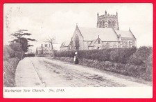Postcard - WARBURTON Lymm NEW CHURCH #2743 Posted 1904 Great HEATLEY HEATH PM