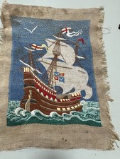 Vintage Crewel-Type Needlework