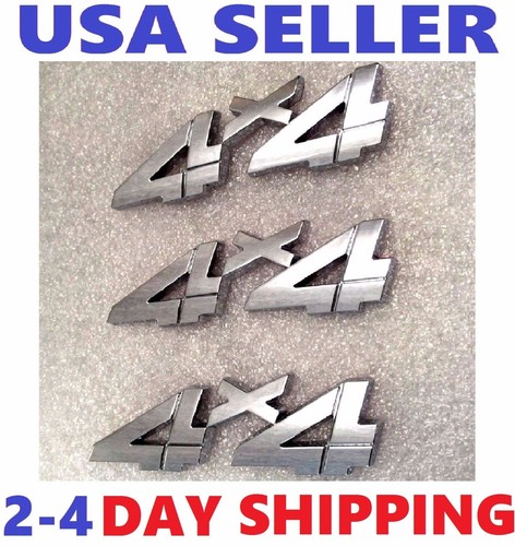 Chrome 4x4 emblem x - chrome, 4