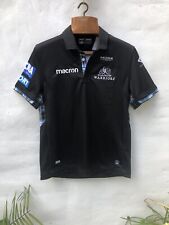 Glasgow Warriors 2017-2018 Home Rugby Shirt Men’s Medium Black Tartan Macron VGC