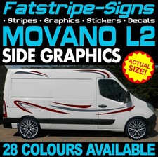 to fit VAUXHALL MOVANO L2 MWB GRAPHICS STICKERS STRIPES DECALS CAMPER VAN