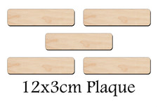 Wooden rectangle shape 12x3cm - rectangle,