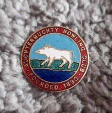 Auchtermuchty bowling club enamel badge