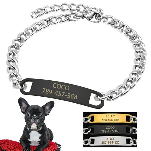 Personalised dog cat - cat, chain
