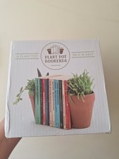  Plant Pot Book Ends Shelf Brand New In Box