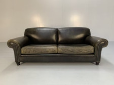 George Smith Signature "Elverdon-Arm" Large 2.5-Seat Sofa - In Green Leather