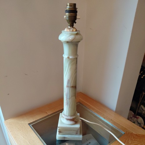 Vintage onyx table lamp 17in - onyx,