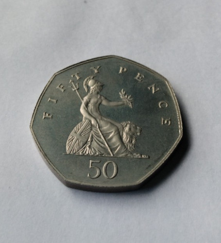 1987 proof 50p - 50p, britannia