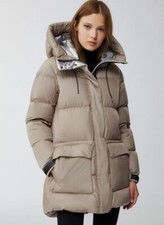 LimitedEdition Mackage Maisie Freya Beige Silver Down Coat Puffer Jacket Ski L