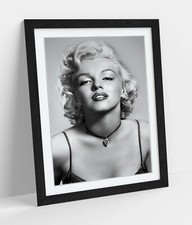 MARILYN MONROE PORTRAIT -ART FRAMED POSTER PICTURE PRINT ARTWORK- BLACK & WHITE