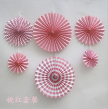UK 6pcs Paper Fan Flowers