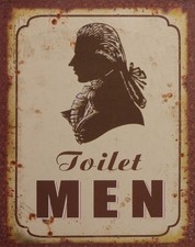 Tin plate toilet gentlemen
