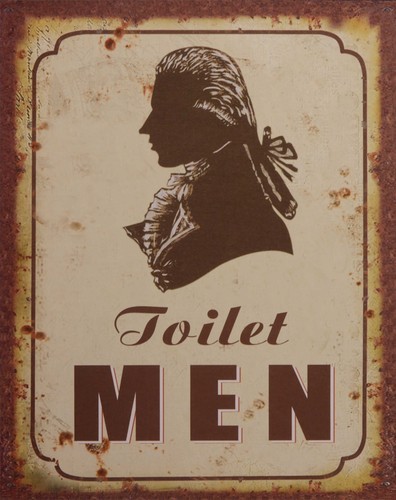 Tin plate toilet gentlemen