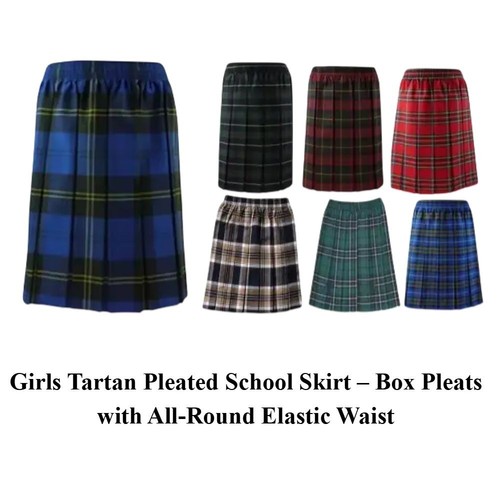 Girls tartan pleated - tartan, school