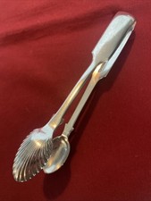 Vintage Silver Plated Fiddleback Sugar Tongs By Mappin & Webb c.1962