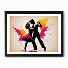 Tango Dancers Art Print Framed