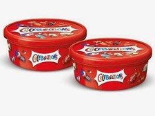 Celebrations Milk Chocolate & Biscuit Bars Sharing Tub 500g * 2 (PACK OF 2) UK