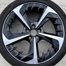 Genuine Seat Ibiza FR 18" Black Diamond Cut Alloy Wheel Continental 215 40 Tyre