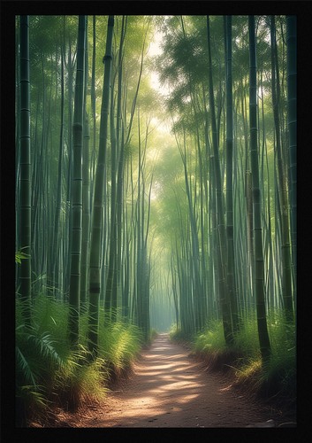 Bold forest path framed - bold,