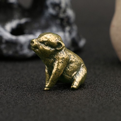 Solid brass pig - ,