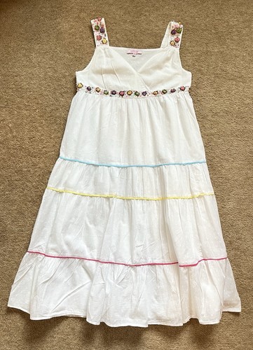 Girls white dress butterfly - white,