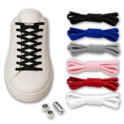 Tie elastic shoe laces for - no,