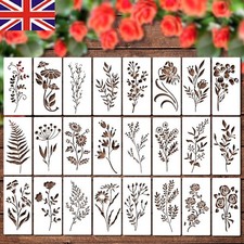 24pcs Wildflower Stencils for
