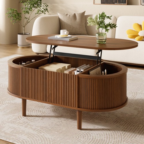 Lift top oval - oval, coffee