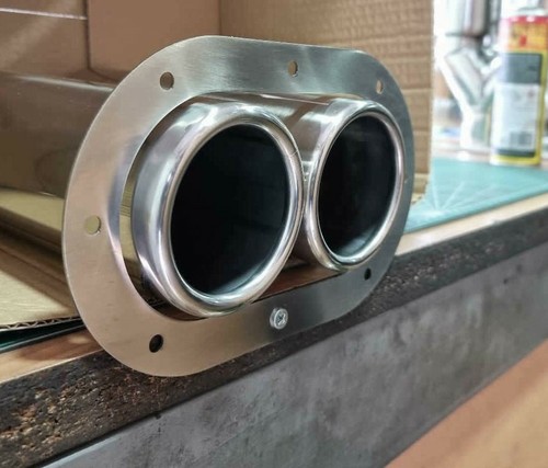 Exhaust side exit plate twin - side,