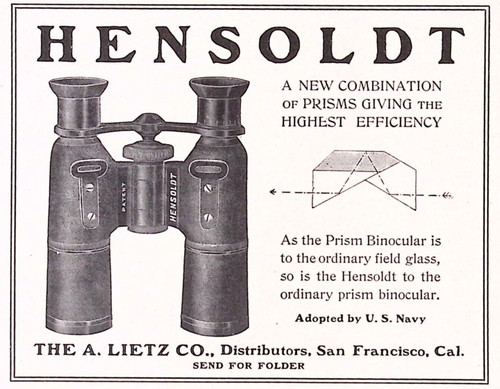 1910 hensoldt prism binocular - 1910,