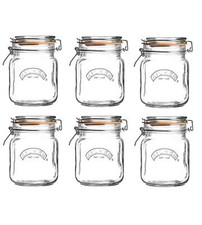6 x  1.5L Litre Square Kilner
