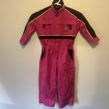 John Deere Boilersuit Overalls Age 2 Kids Childrens Boys Girls Farmer Pink