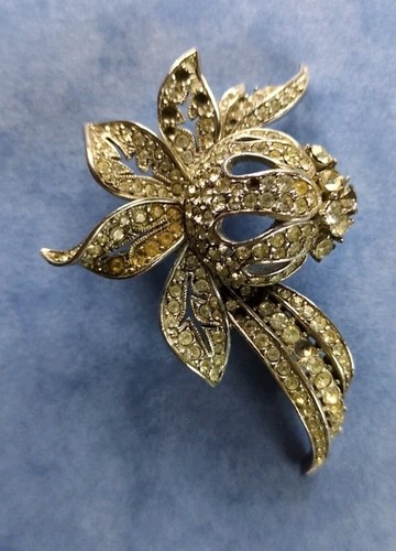 1940s vintage brooch silver - vintage,