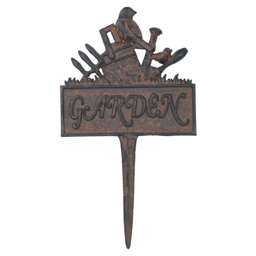 Garden stake sign plaque - stake,