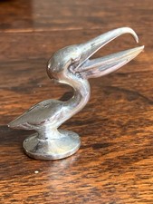 Vintage 800 Continental Solid Silver Pelican Figurine Miniature. 27g