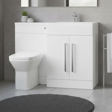 L-Shaped Bathroom Vanity WC