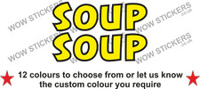 2 x Soup Stickers decals
