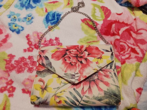 Floral pattern clutch shoulder - floral, clutch/shoulder