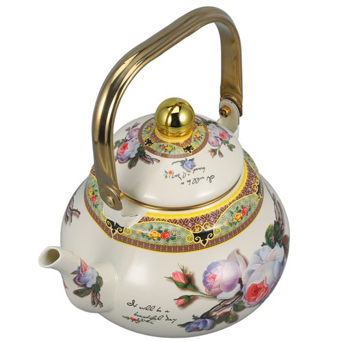Vintage enamel water kettle - enamel,