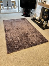 Mauve Dunelm Shaggy Rug 150cm x 240cm