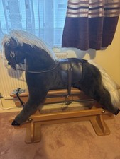 Vintage Children's Merrythought Shire Horse Rocking Horse Large