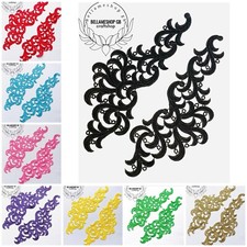 Gorgeous 2x Lace Embroidery Applique Wedding Motif Sew On Dance Costume