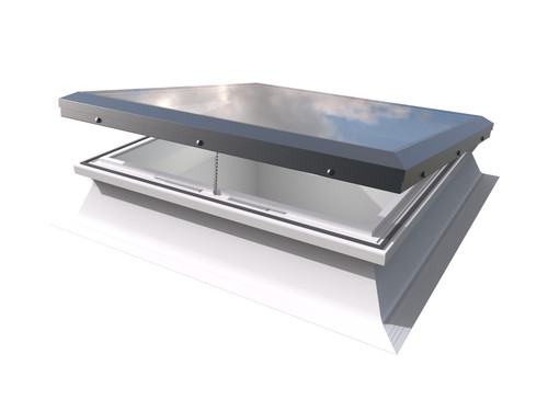 Flat roof glass pane window - flat,