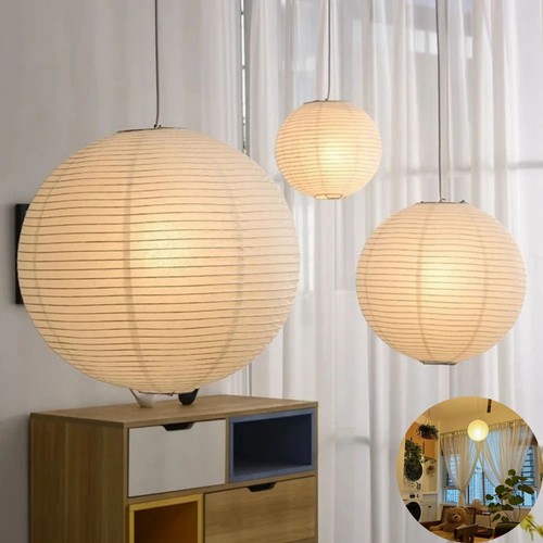 Round lamp paper shade pendant - round,